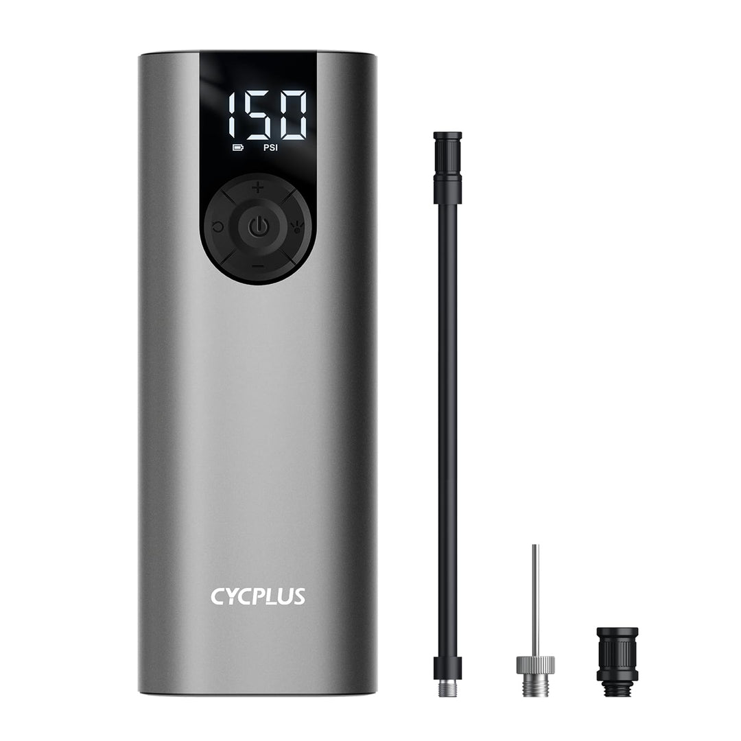 CYCPLUS Luftpumpe 2600mAh*2 150PSI Elektrischer Kompressor Tragbar Fahrradpumpe Mini Reifenpumpe mit