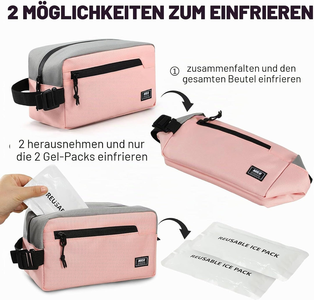MIER Lunch Tasche Gefrierbare Kühltasche SnackboxKleine gefrierfähige Mini-Kühltasche mit Isolierung