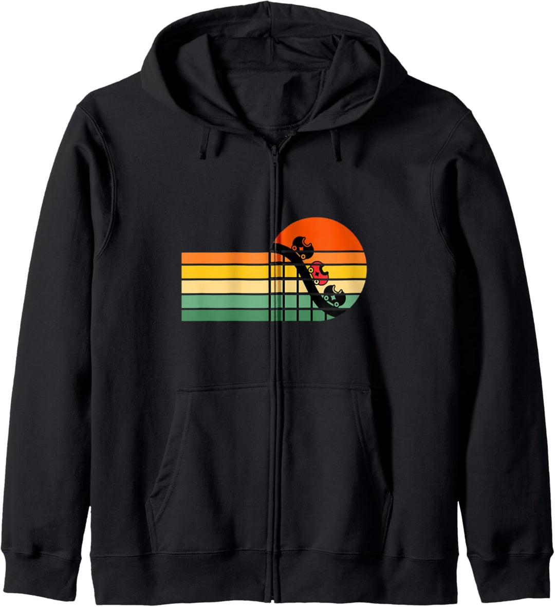 Retro Achterbahn Design Für Achterbahnfahrt Im Freizeitpark Kapuzenjacke