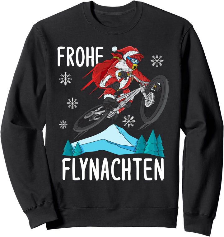 Mountainbike Weihnachtsmann MTB BMX Weihnachten Geschenk Sweatshirt