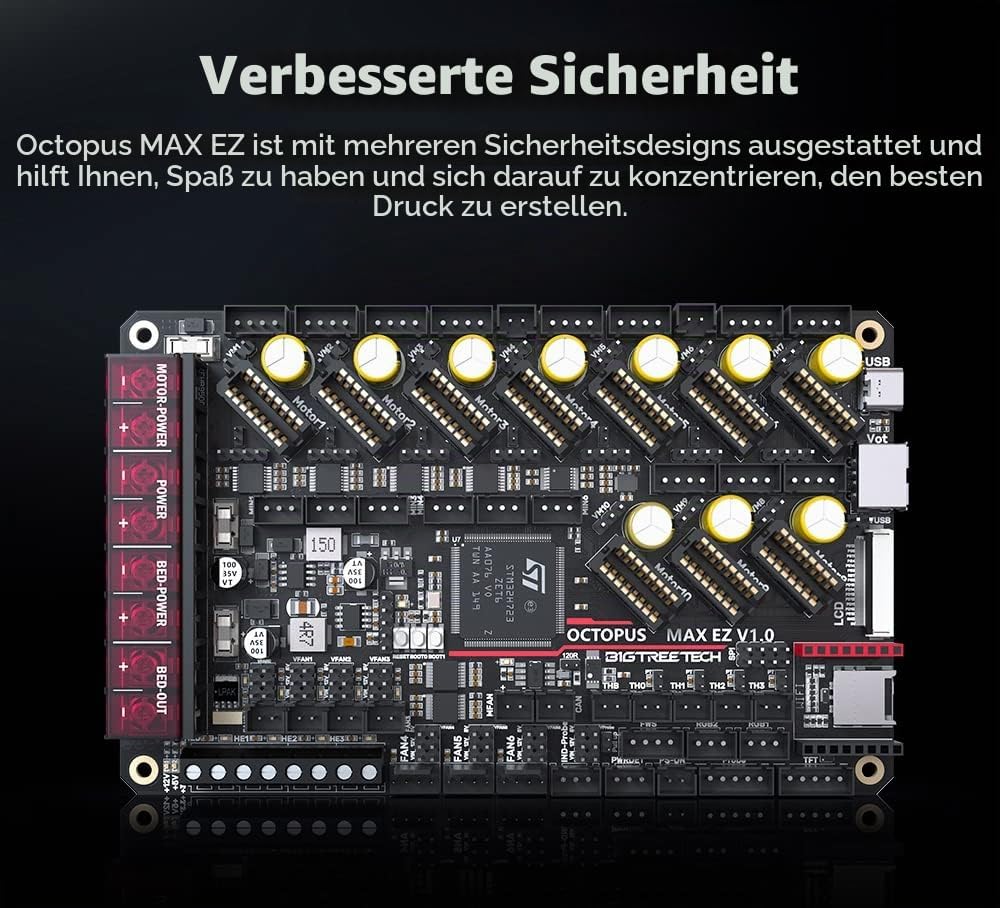 BIGTREETECH Octopus Max EZ V1.0 Steuerplatine 32 Bit Neues Upgrade Octopus Pro Motherboard, kompatib