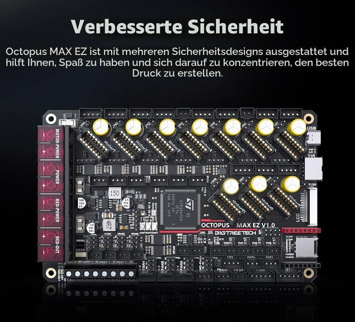 BIGTREETECH Octopus Max EZ V1.0 Steuerplatine 32 Bit Neues Upgrade Octopus Pro Motherboard, kompatib