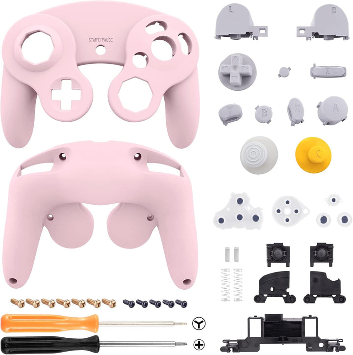 eXtremeRate Ersatz Grips Case Hülle kompatibel mit Nintendo Game Cube Controller, Griff Gehäuse &amp; D-