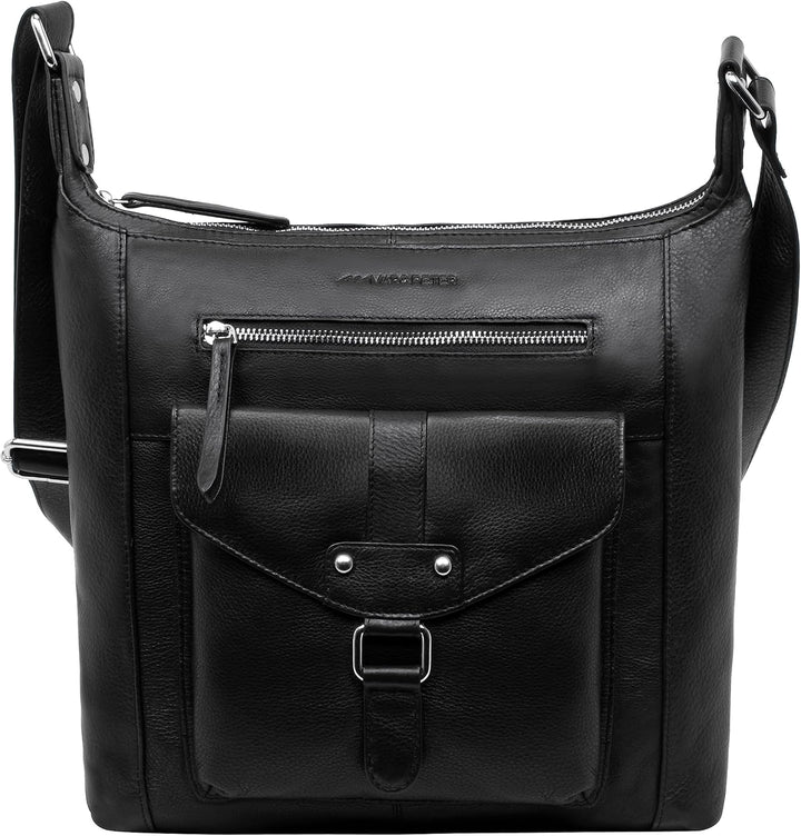 Marc Peter Melbourne Damen Schultertasche I Damen handtasche aus Nappaleder I Vintage Umhängetasche