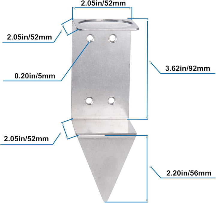 Regenmesser mit 17,8 cm Kapazität und Edelstahl-Halterung, Pfostenmontage, Regenmesser oder Hof, Gar