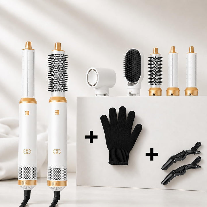 Airstyler 5-in-1, Multifunktionaler Hairstyler Set mit Warmluftbürste, Ionen Föhn, Professioneller H