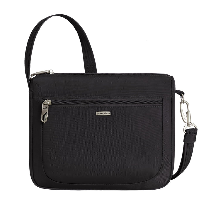 Travelon Uni Anti-Theft Classic Small East/West Crossbody Umhängetasche, 10.5 x 8 x 2.5 Schwarz