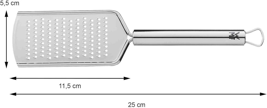 WMF Profi Plus Käsereibe Edelstahl 25 cm, feine Reibefläche, Parmesanreibe, Zitronenreibe, Cromargan