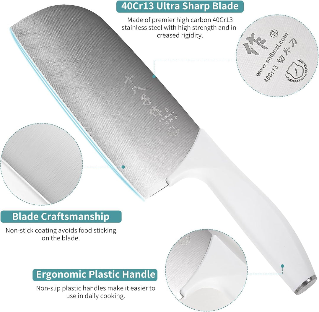 SHI BA ZI ZUO Fleischmesser Professionelles Kochmesser zum Schneiden von Gemüse und Fleisch, Küchenm