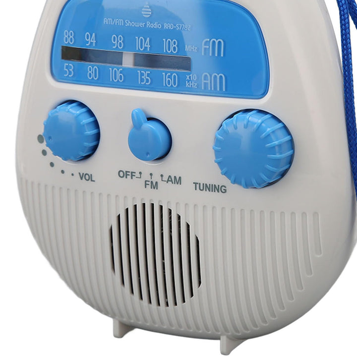 Tragbares AM FM Duschradio, Wasserdichtes Kabelloses Badezimmer FM Radio mit Eingebautem Lautspreche
