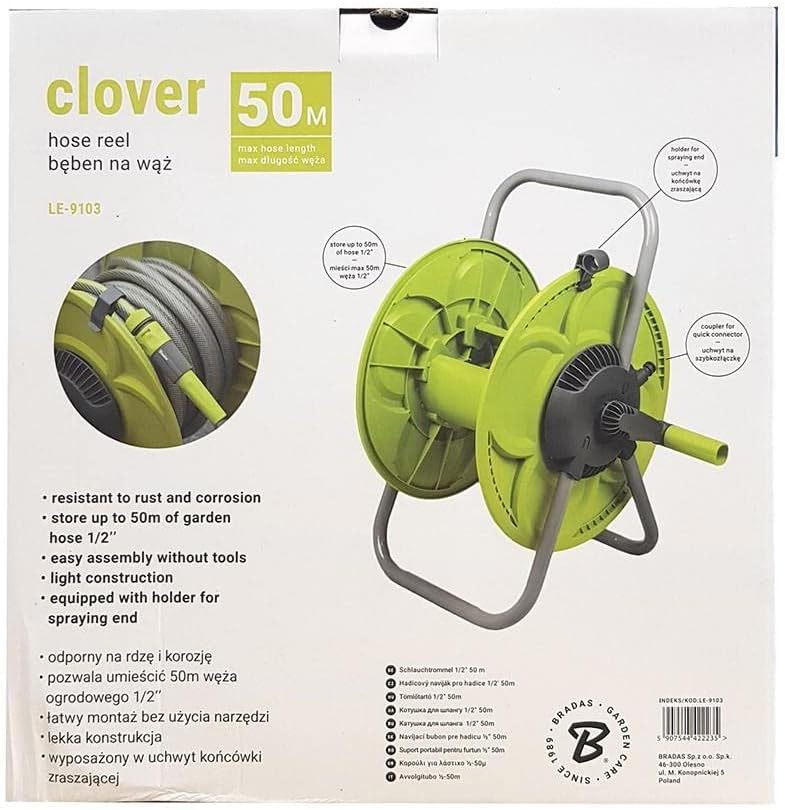 Schlauchtrommel für 50m 1/2" Gartenschlauch LE-9103