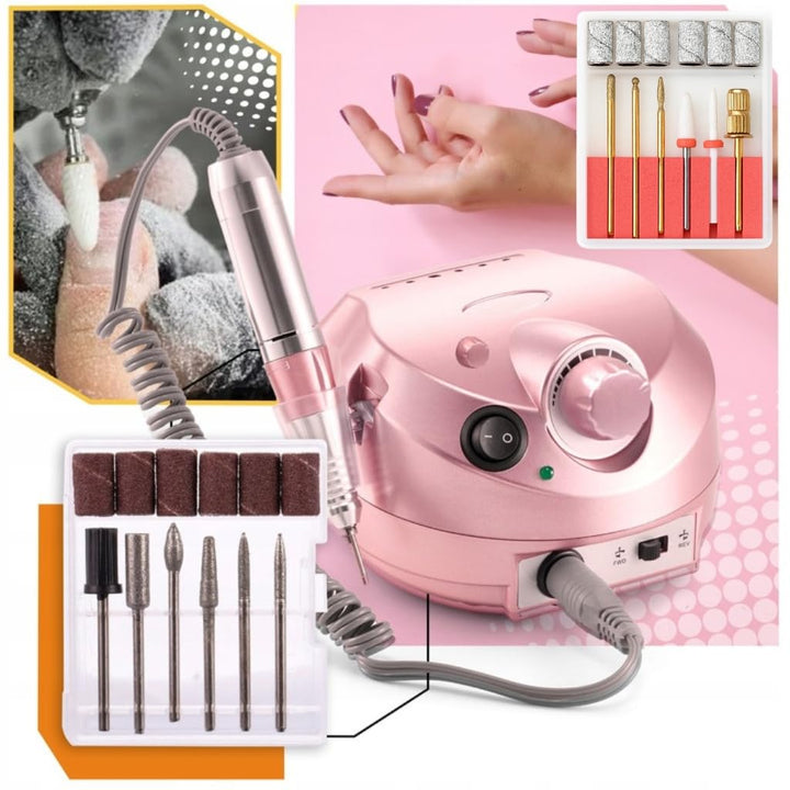 Lewer - Nagelfräser Set DM-202 65W, Professionelles Maniküre & Pediküre Set, Nagelhaut- & Lackentfer