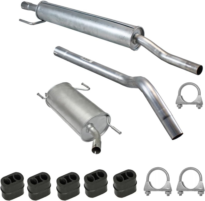 Ferroz Export Ersatz für Auspuffanlage für Opel Corsa C 1.0 (F08, F68) BJ. 2000-2009 Auspuff + Anbau