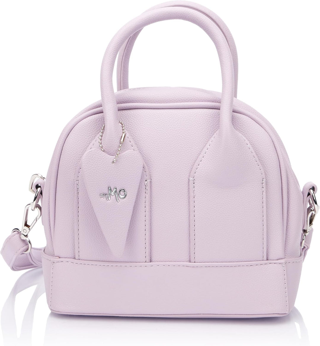 LIBBI Damen Bowling Bag Handtasche mit Schulterriemen Flieder, Flieder
