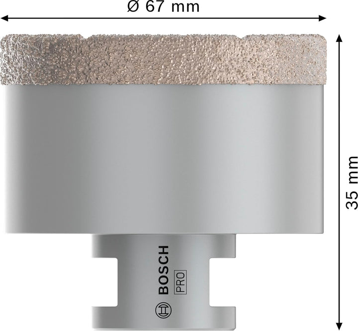 Bosch Professional 1x Diamanttrockenbohrer Dry Speed Best for Ceramic (für Trockenbohren von Hartker