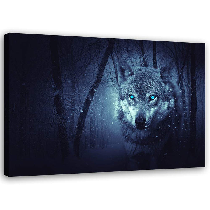 Feeby Vlies Leinwandbild Wald Im Winter 80x60 cm Wand Bild Kunstdruck Deko Wohnzimmer Wohnungs Deko