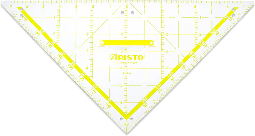 Aristo Wandtafel TZ-Dreieck AR1650W (Grossformat für Schulen und Lehrer, 80 cm Hypotenuse, mit Griff