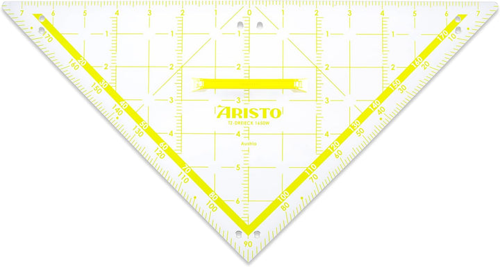 Aristo Wandtafel TZ-Dreieck AR1650W (Grossformat für Schulen und Lehrer, 80 cm Hypotenuse, mit Griff