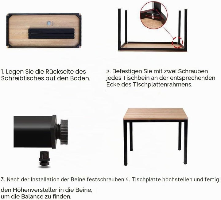 sogesfurniture Schreibtisch Computertisch Büromöbel PC Tisch, Stabil Bürotisch Arbeitstisch Esstisch