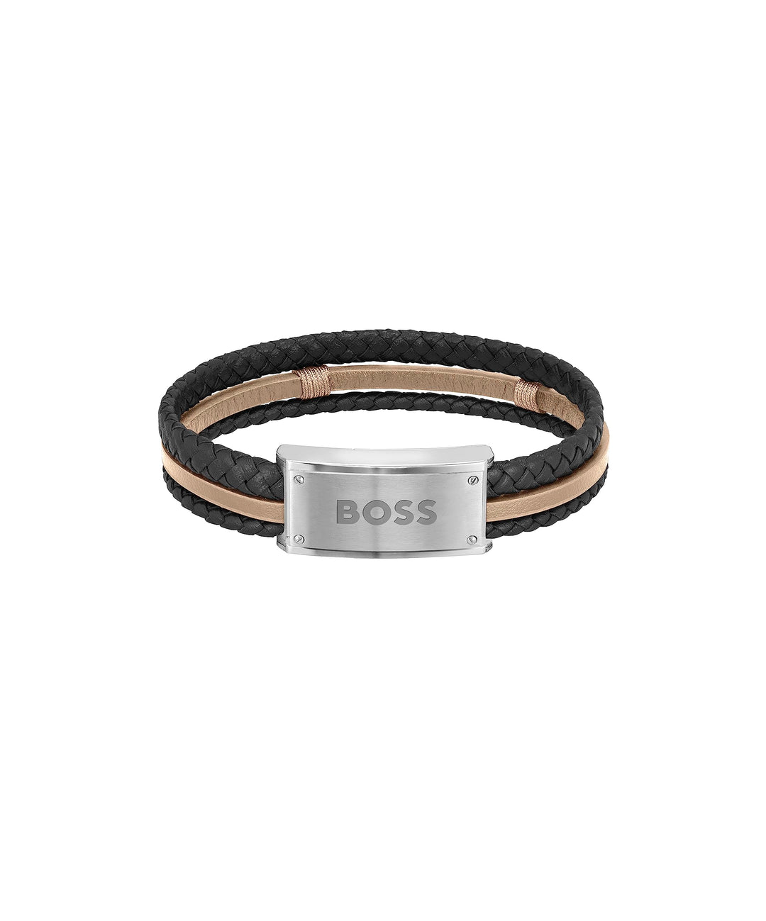 BOSS Jewelry Lederarmband für Herren Kollektion GALEN Beige, Beige
