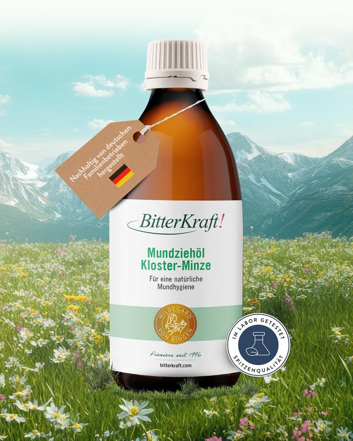BitterKraft! Mundziehöl | 200ml | Mundziehöl nach Hildegard von Bingen | Natürliche Mundpflege nach