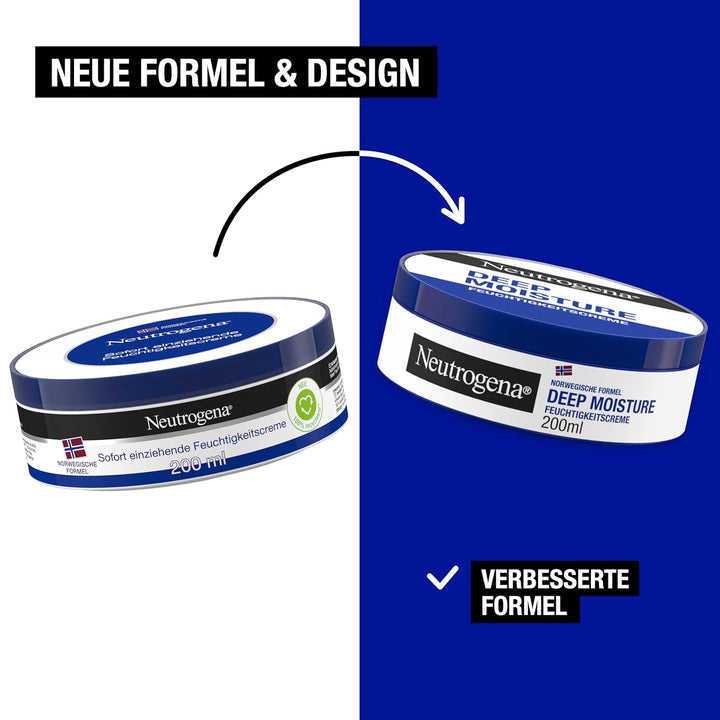 Neutrogena Deep Moisture Körpercreme 6x200 ml, nicht fettende Feuchtigkeitscreme mit 10 Prozent Glyc