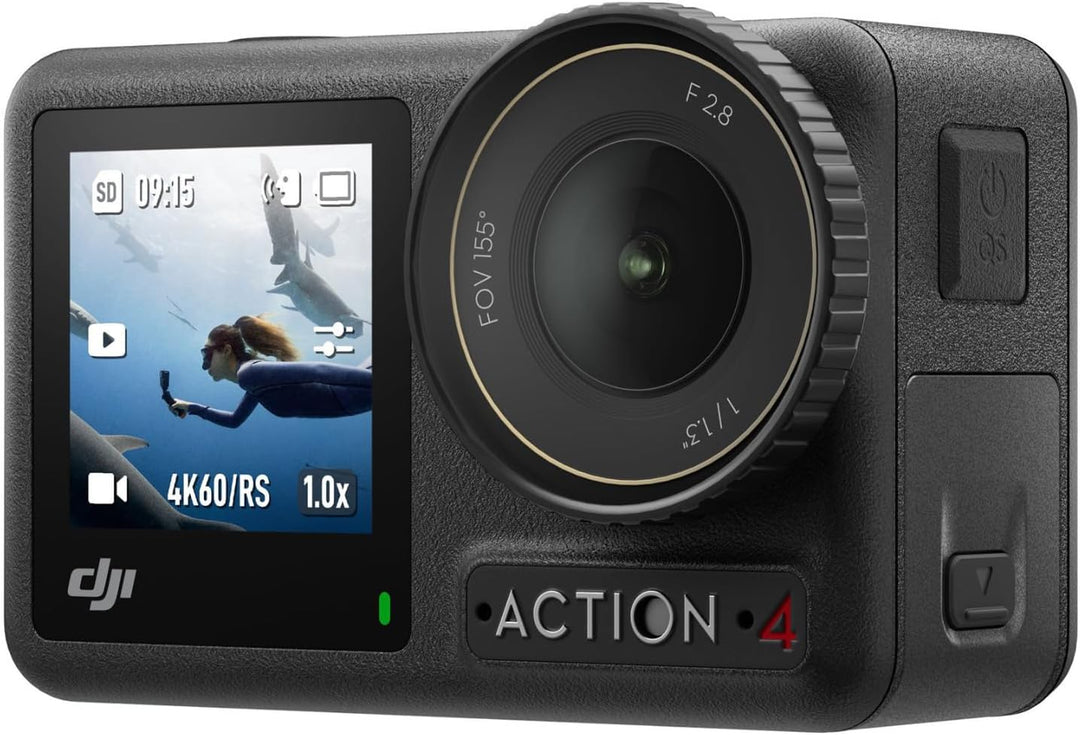 DJI Osmo Action 4 Standard-Combo – 4K/120fps wasserdichte Action-Kamera mit einem 1/1,3-Zoll-Sensor,