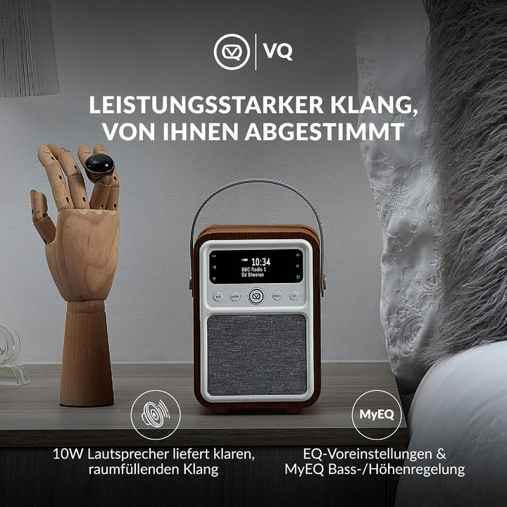 VQ VQ-MONTY-OK Monty Radio w/Bluetooth Eiche Wooden Eiche, Wooden Eiche