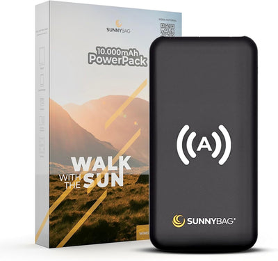 Sunnybag POWERPACK | Externer Akku mit 10.000mAh | Perfekt zum Aufladen mit erneuerbarer Solarenergi