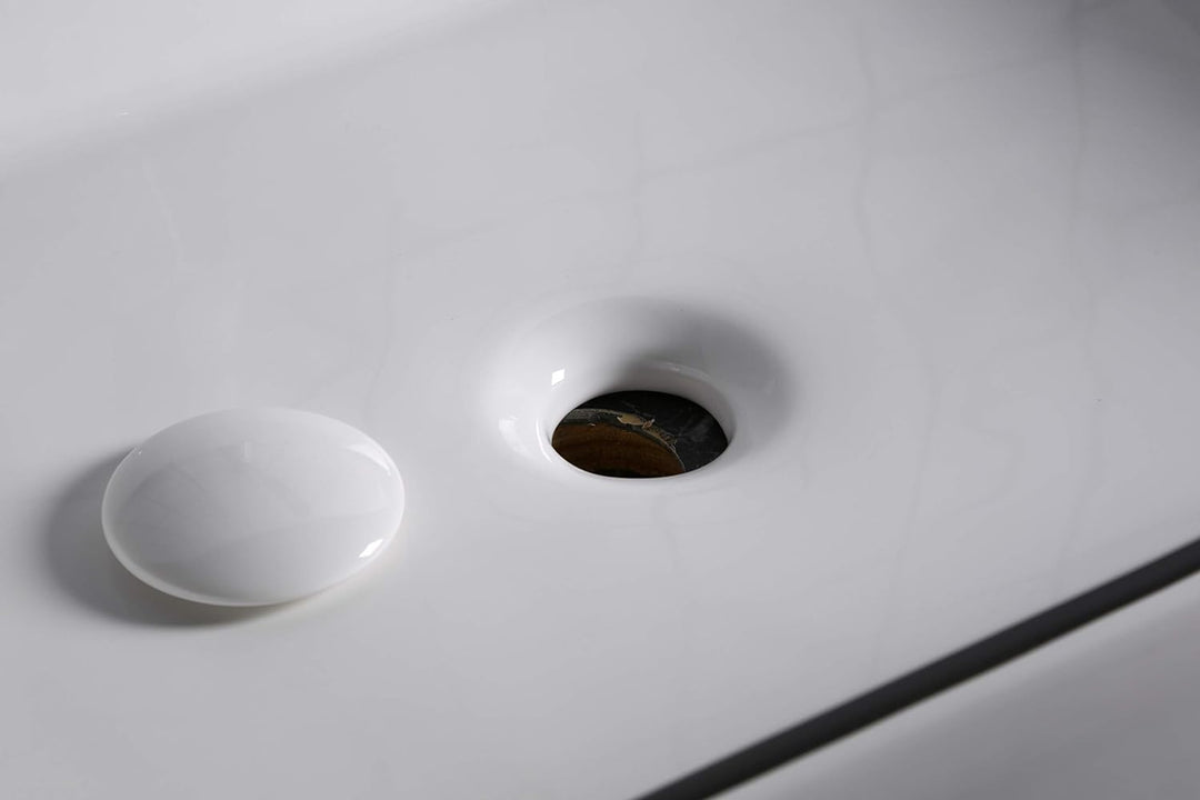 Art-of-Baan® Premium Waschbecken aus Keramik I hochwertiges Handwaschbecken mit Lotus-Effekt I eckig