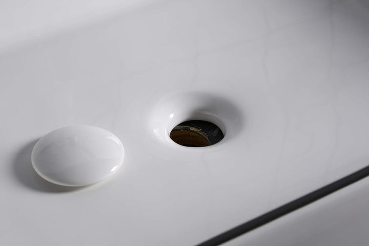Art-of-Baan® Premium Waschbecken aus Keramik I hochwertiges Handwaschbecken mit Lotus-Effekt I eckig