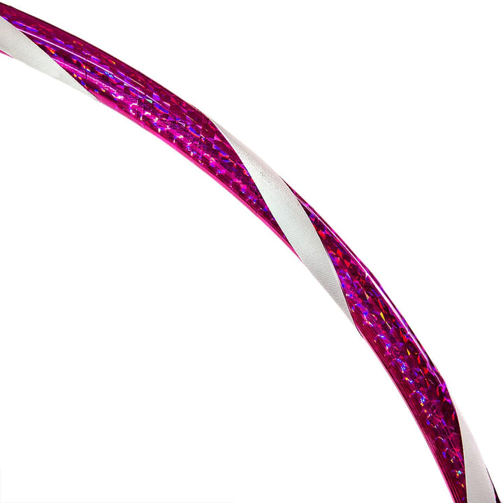 Funny Kinder Hula Hoop Reifen mit Hologramm-Muster Ø70cm Hologramm-Pink-Weiss, Ø70cm Hologramm-Pink-