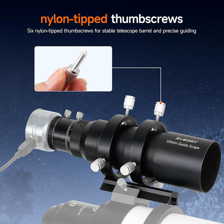 Svbony SV106 Teleskop Guiders, 60mm FMC Teleskope Sucher mit 240mm Brennweite Helical Fokussiergerät