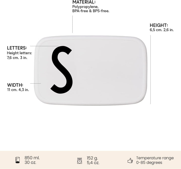 Design Letters Stilvolle brotdose für kinder und erwachsene (A-Z) | lässig brotdose perfekt für Schu