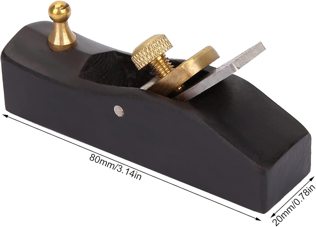 Fasenhobel Holz, Holzhobel mit Griffen aus Ebenholz für Verarbeitung von Holz Hand Plane 80mm, 80mm