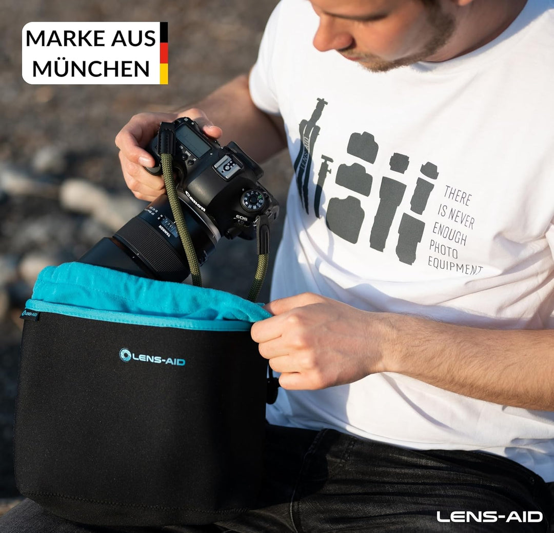 Lens-Aid Neopren Kamerabeutel mit Fütterung zum Schutz der Kamera-Ausrüstung, Kameratasche für Rucks