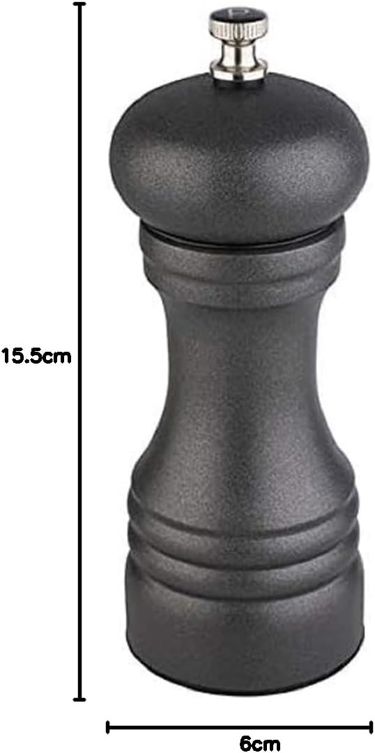 APS Pfeffermühle Gunmetal, Pfefferstreuer, Pfefferspender, Mahlwerk aus Edelstahl, Mahlgrad stufenlo