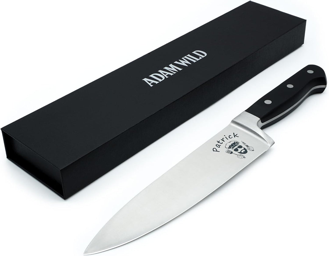 Grillmesser mit Gravur | Grillen Geschenke für Männer | Grillmeister Fleischmesser | Geschenke für G
