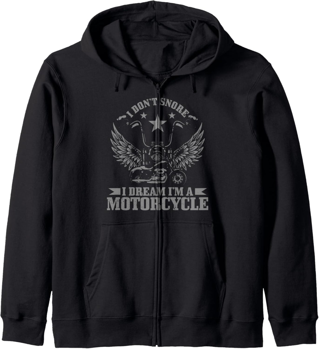 Ich schnarche nicht Ich träume Ich bin ein Motorrad Vintage Lustiger Biker Kapuzenjacke