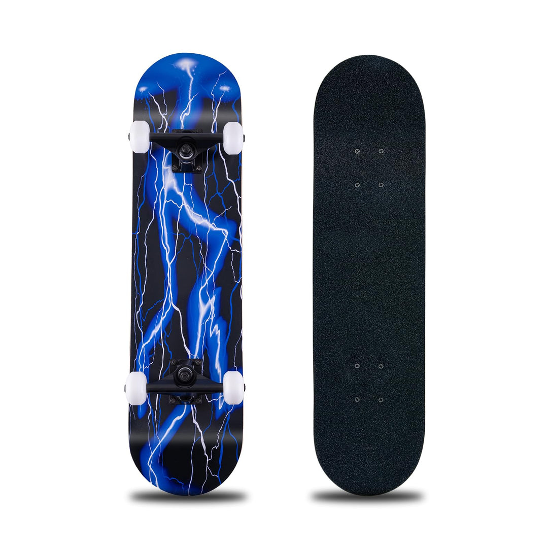Skateboard, 31 x 8 Zoll komplettes Skateboard,8-lagiges Ahornholz, ABEC-11 Kugellager und 95A Rollen