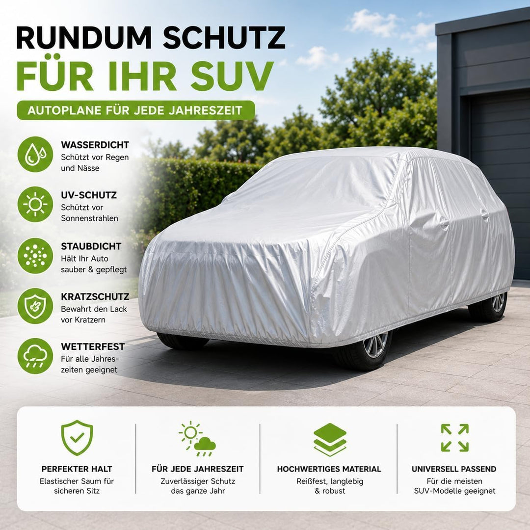 Autogadget® XXL SUV Auto Abdeckplane - Autoabdeckung &amp; universale Autoschutzhülle - Abdeckung - Car