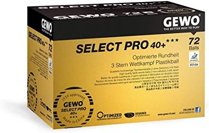 GEWO Select Pro 40+ Tischtennisball 72 Stück Weiss, 72 Stück Weiss