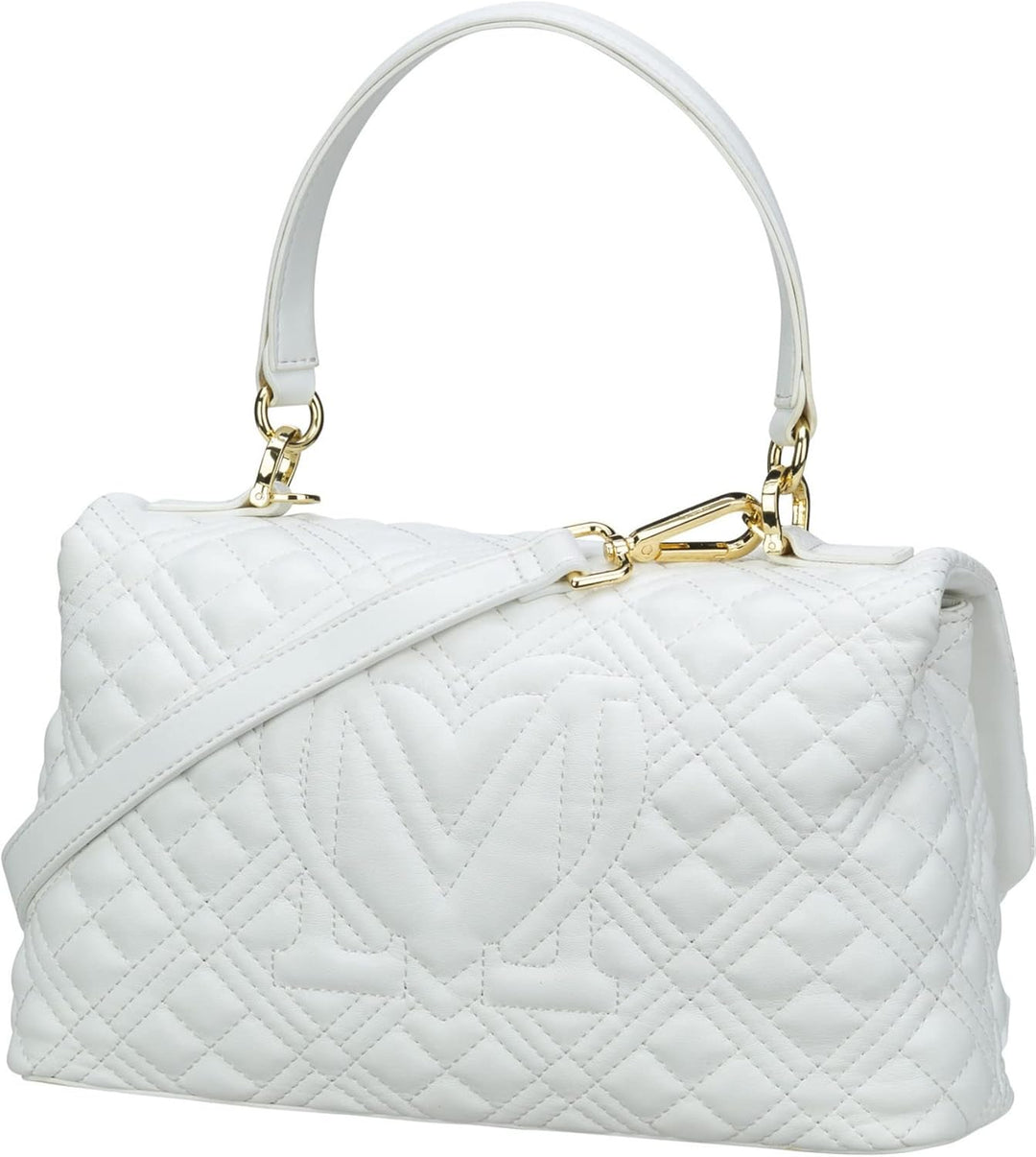Love Moschino Quilted Handtasche 29 cm Weiss, Weiss