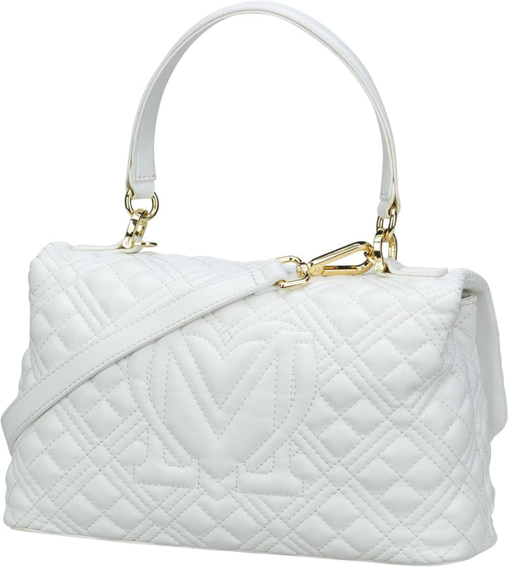 Love Moschino Quilted Handtasche 29 cm Weiss, Weiss