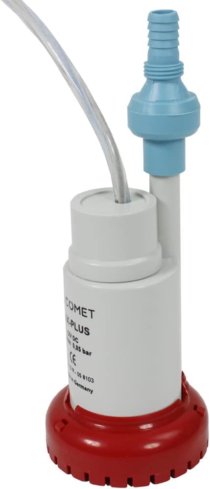 Comet LUX-PLUS Tauchpumpe Wasserpumpe mit Rückschlagventil (verklebt) + Filter 12V 19 Liter für Wohn