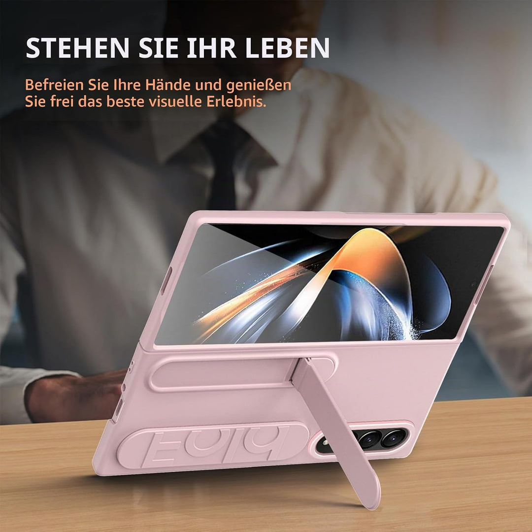 NINKI Kompatibel mit Samsung Galaxy Z Fold 4 Hülle mit Displayschutz Z fold 4 handschlaufe Hülle mit