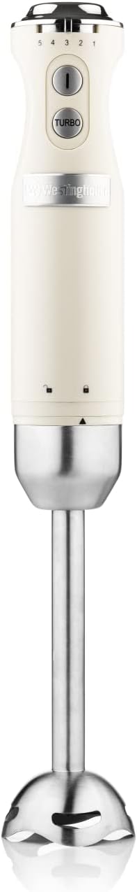 Westinghouse Retro Stabmixer, 4 Geschwindigkeitsstufen, Turbofunktion, 2 Flügelmesser, Edelstahl, Er