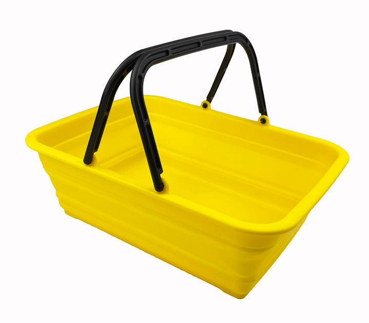 SAMMART 8L Zusammenklappbarer Korb mit Griff – Tragbarer Outdoor-Picknickkorb/Krater – Faltbare Eink