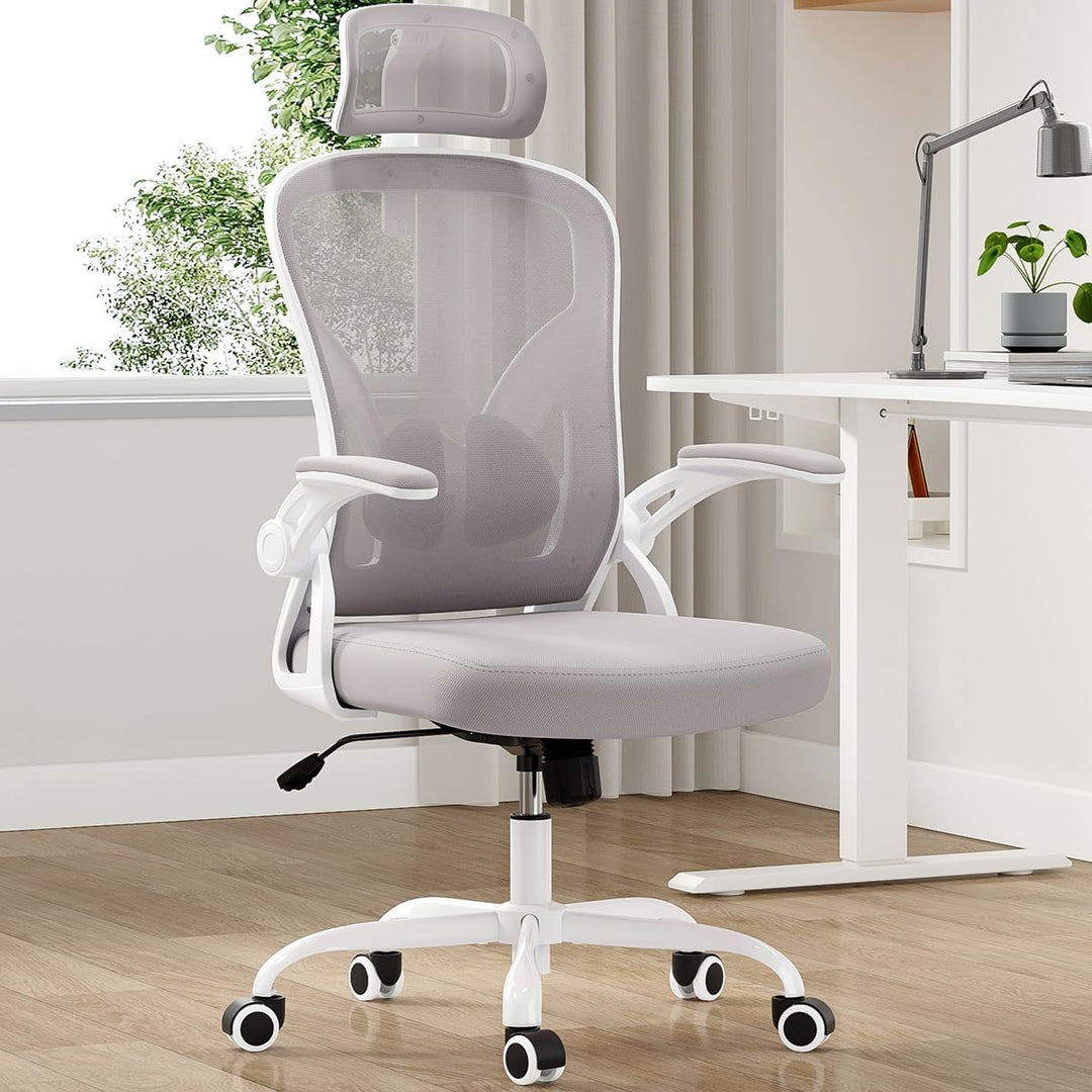 Farini Ergonomischer Stuhl mit Armlehne Büro Schreibtischstuhl mit Rollen Bequemer Home Office Stuhl