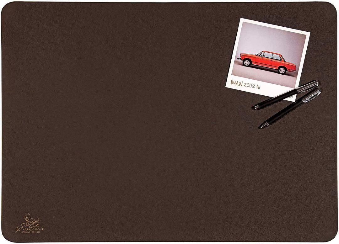 Centaur - Hochwertige Leder Schreibtischunterlage - Chocolate Braun 50x70 cm - ideal für Büro und Zu